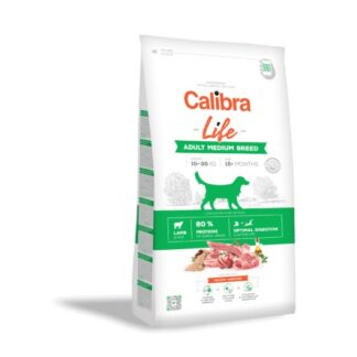 Calibra Dog Life Adult Medium Breed Lamb kutyatáp 12+2,5 kg ajándék